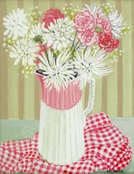 Witte chrysanten en spray, 2008